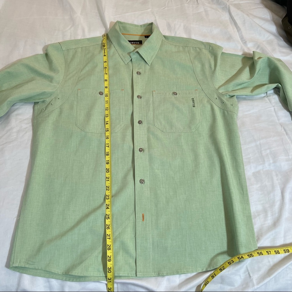Orvis Men's Green Casual Button Down Shirt - Picture 9 of 13
